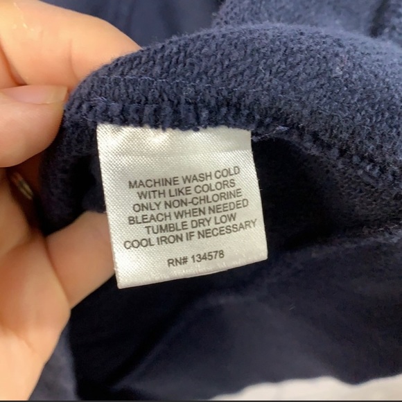 Vineyard Vines Quarter Zip Pullover Navy Sweatshirt Sz S - Picture 8 of 8